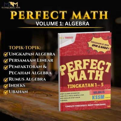 [OFFER] SPM PERFECT MATH ALGEBRA BUKU LATIHAN TINGKATAN 1-5 - JAWAPAN DALAM VIDEO - JAWAPAN BERTULIS LENGKAP - NOTA TAMBAHAN