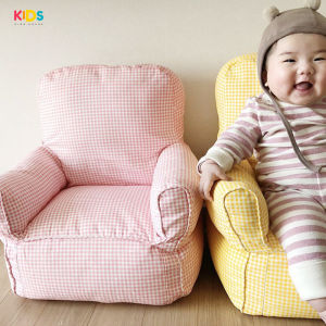 Korea MINI childrens mini hapi plaid sofa Formaldehyde free Macaron color Washable sofa photo props childrens room decoration