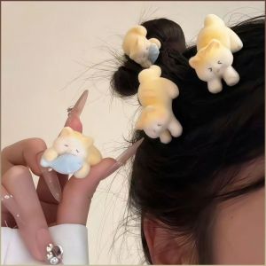 kẹp tóc an ủi đổ xô độc nhất dễ thương mềm mại đoàn tụ duyên dáng bên