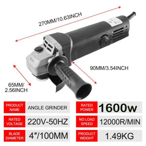 🛠️ 1600W All-In-One Angle Grinder Kit | FREE Full Accessories & Saw Blade | Ready To Use Power Tool