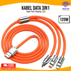 [COD] KABEL DATA CHARGER MICRO USB/TYPE C/LIGHTING 120W KD36