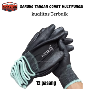 1 Lusin 12 Pasang Sarung Tangan Kerja Safety / Sarung Tangan Comet Isi 12 Lusinan