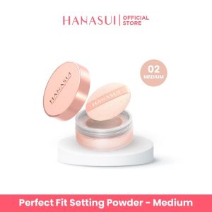Hanasui Perfect Fit Setting Powder - Bedak Tabur Halus Ringan Natural Coverage Menyerap Minyak