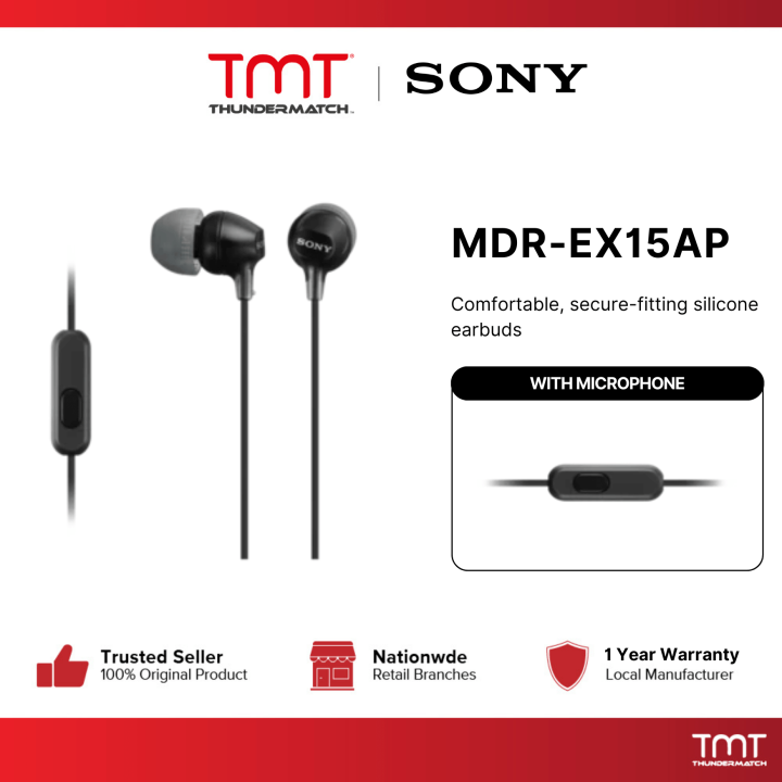 Sony MDR-EX15AP Casual Wired In-Ear Headset with Mic Lazada