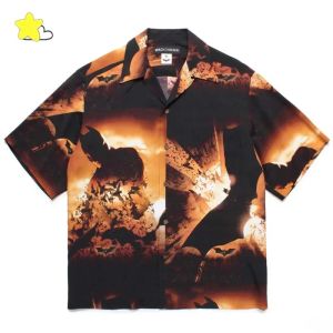 Summer Hawaiian Style Character Graphics Full Printing Shirts Best Quality Oversized Wacko Maria Short Sleeve Shirt