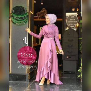 Baju Dress Wanita Maxi Dress Muslim Layer Kaliste