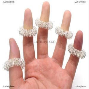 Luhuiyixxn 10pcs Stainless Steel Finger Massage Ring Acupuncture Ring Therapy Relax Blood