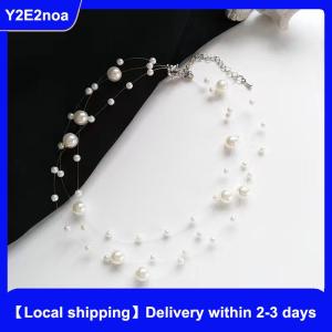 【Local shipping】 French Style Light Luxury Elegant Niche Design Multi-layer Pendant Necklace Fashion Women Sweet Jewelry Accessories Gift