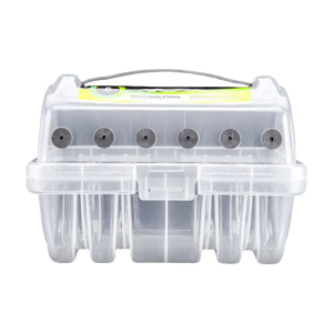 Fishing Line Storage Box 6 Slots Fishing Line Case Clear Fishing Line Organizers 6 Compartments Fishing Tackle Line Box