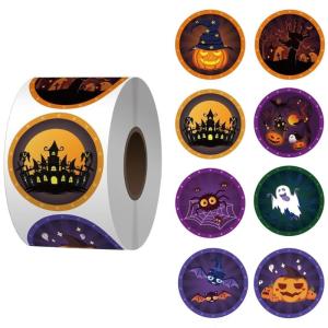 Halloween Sticker Labels Decorative Sticker Lovely Reward Sticker Pumpkin Sticker Label for Envelopes Greeting