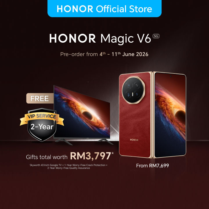 [NEW] HONOR Magic V6 5G Smartphone 32(16+16)GB+512GB | 32(16+16)GB+1TB | Snapdragon 8 Elite Gen 5 | 64MP Telephoto Camera