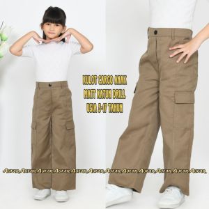 CARGO PANT KULOT ANAK PEREMPUAN UMUR 5-17 TAHUN