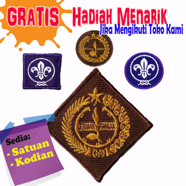 Badge Pramuka Wosm Putra Wosm Putri Lambang Gerakan Pramuka Tanda