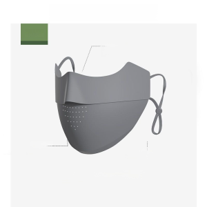 หน้ากากผ้าไหมน้ำแข็งแบบไร้รอยต่อ ระบายอากาศดี สวมใส่สบายไม่อับชื้น ป้องกันยูวี