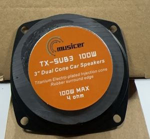 MUSICER TX-SUB3 3 inches 100 watts Dual Cone 4 ohms Car Speaker