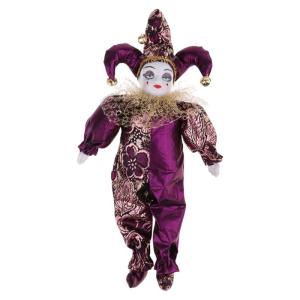 Ceramic Clown Doll With Poseable And Festival Costume For Home Decoration Christmas Gift Display Collection