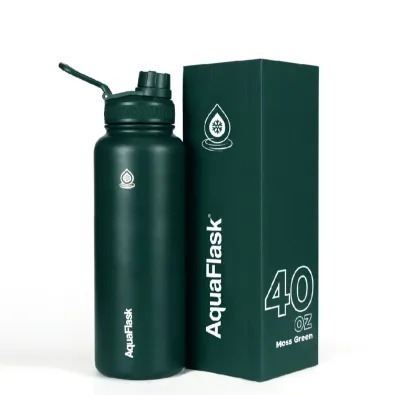 Aquaflask Moss Green 22oz/32oz/40oz (Original and Brand New) Wide mouth w/ flip cap Vacuum Insulated Stainless Steel Drinking Water Bottle