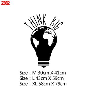 Stiker Dinding Quote Teamwork Hard Work Motivasi Think Big Tembok Kaca Custom Wallpaper Ruang Kantor Bahan Vinyl Premium