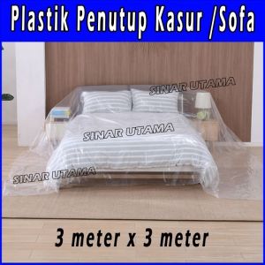 Plastik Lembaran Penutup Furniture Tutup Kasur Bungkus Pembungkus Sofa Lemari Lantai Tembok Pelastik Plastic Besar Pelindung Pindahan Renovasi Rumah 4B