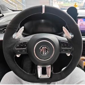 Kaly Hand Stitched Carbon Fiber Genuine Leather suede Car Steering Wheel Cover For MG ZS HS GS 5 6 RX5 ZST ZS EV 2017-2023 R3K9L