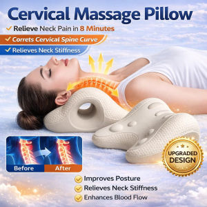 Cervical Neck Pillow W-Shaped Design Neck Support Pillow Cervical Correction Massager Pain Relief Relax Your Shoulders