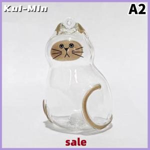 Kui-Min Hot Memorial Cat tóc lưu trữ container Cat Shaped Keyring xách tay handmade búp bê DIY Móc Khóa Phụ Kiện