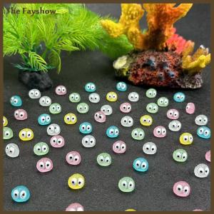 [The Fayshow] 10Pcs Luminous Briquettes Elfs Black Ball Sprite Duck Figurine Home Decor Glowing Miniature Fairy Garden Decoration Accessories