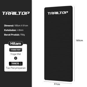[READY] TrailTop Yoga Mat NBR Matras Olahraga With Tas Matras Yoga Anti Slip Karpet Olahraga Tebal 8/10mm