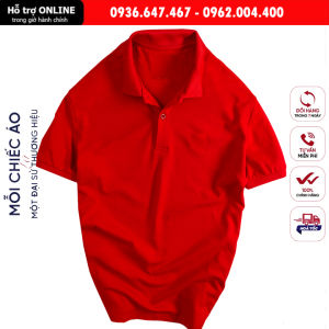 Áo Polo Nam Có Cổ Áo Thun Nam Có Cổ Co giãn 4 Chiều - Thoáng Mát AT01 [Đỏ Tươi]