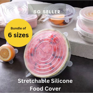 Reusable Silicone Stretch Food Cover (6 pieces) | Food Storage Silicone Lid/ Fridge Cover/ Storage Cover