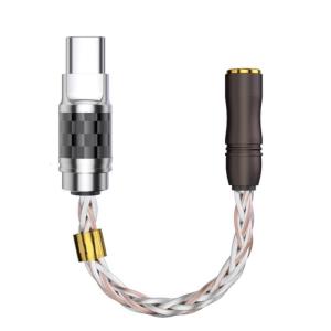 Type C to 3.5mm/2.5mm Headphone Adapter Audiophile Grade Connectors Cable for Balanced Performances and Detail