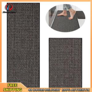Winnereco Linen-Look Kitchen Floor Mat Non-slip Kitchen Mats Absorbent Woven Kitchen Runner Stain Resistant for Floor
