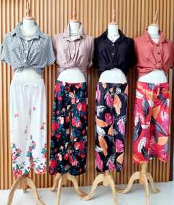 DIRECT SUPPLIER Trending Best Seller Cotton Casual Plain Color  Plus Big  Size Floral Square Pants   - fits XS to 2XL - good quality - super kapal ng tela - trending pants - mall quality - top pick pants - madaling maubos - trending pants - made of import