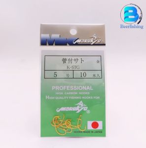 เบ็ดตกกุ้งMK marukyo(มารูเกียว) เบ็ดตกกุ้ง เบ็ดตกปลา เบอร์1/2/3/4/5/6/7 สีทอง ซองเขียว