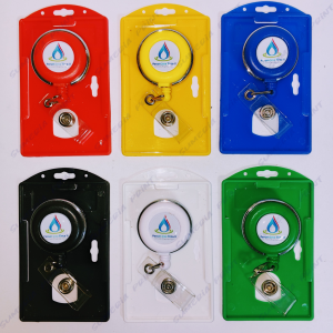 Gantungan Yoyo Id Card Putar Stainless Perum Jasa Tirta II + Tempat/Holder Id Card