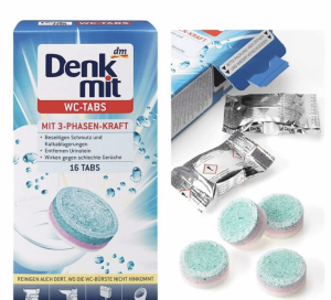 Denkmit Hộp 16 Viên Thả Tẩy Vệ Sinh Bồn Cầu Diệt Khuẩn Khử Mùi Toilet WC hàng Đức Chính Hãng