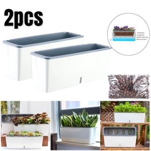 2pcs Self Watering Flower and Plant Pot / Plastic Pot / Automatic absorption Water Pot / Balcony Planting Pot