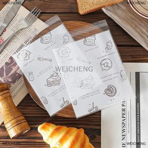[COD] WEICHENG 50pcs tự dính con dấu túi nhựa cho bánh bao bì Croissant bên handmade Biscuit cookies bánh mì và bánh đóng gói