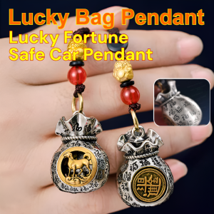 Chinese Zodiac Fortune Keychain Copper Lucky Charm Lucky Fortune Safe Car Pendant Money Bag Ornament