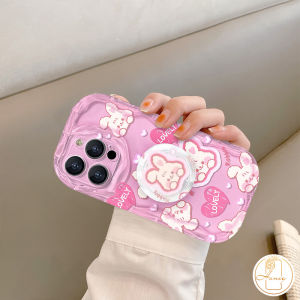 Cartoon Creamy texture Kuromi Rabbit Bear Phone Case Compatible For Samsung A12 A34 A52 A32 A24 A23 A50 A13 A14 A52s A20s A02s A10s A11 A51 A04s A50s A31 A03s A04 A54 A03 A21s A30s Cute Soft Shockproof Cover With Bracket