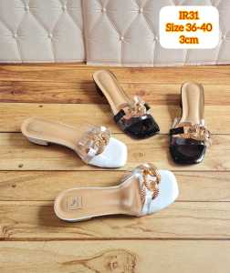 ABBUSHOES Ir 31 sendal wanita hak tahu rantai 3cm