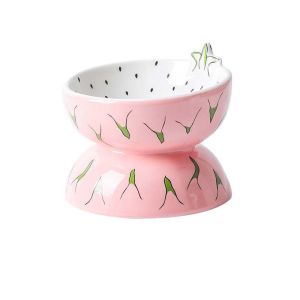 TEMPLE Fruit Shape Elevated For Dog Cat Protection Cervical Drinking Eating Feeders Cat Feeder Drinker Pet Feeder Bowl Cat Food Bowl Water Feeder Container Pet Supplies