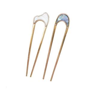 2pcs Portable Metal Hairpin Tool Comfortable Chignon Hair Fork Accessories Long Hair Accessory for Women and Girls