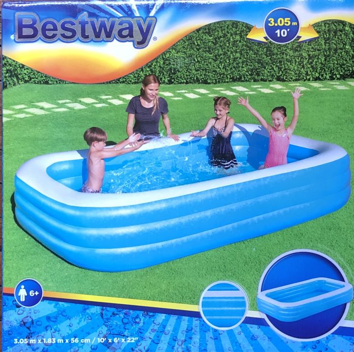 BESTWAY 54009 DELUXE FAMILY INFLATABLE POOL High