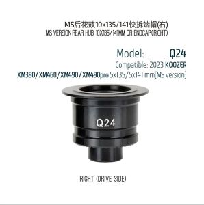 KOOZER Bộ Chuyển Đổi Trục Đùm Xe Đạp 2023 Dành Cho Hub Phiên Bản Mới XM490/460/450 5x100 10x135 QR /THRU 12x135 mm