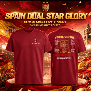 [Local Stock] HBESTY  Camiseta España Futbol T-shirt RUMBO A LA GLORIA ESPAÑA MUNDIAL  Graphic T Shirts Souvenir Short-sleeved Women and Men Size