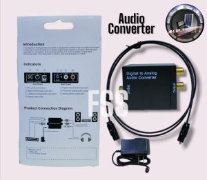 Digital Optical Coaxial Toslink Signal to Analog Audio Converter Adapter RCA SV