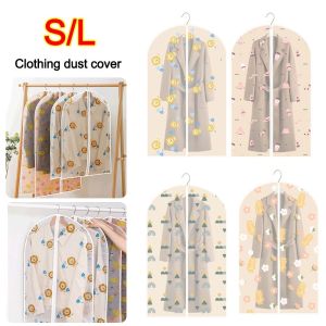 JURHOMIE Transparent Clothes Hanging Dust Cover Foldable Clothes Clothes Organizer Wedding Dress Cover Suit Bags Reusable Hanging Garment Protector for Suits/Dress/Jacket