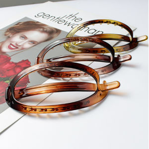 Elegant French Oval Hair Clip Hair Styling Grab Claw Clip Ponytail Fix Artifact Vintage Hairpin Women Back Head Frosted Hairpins