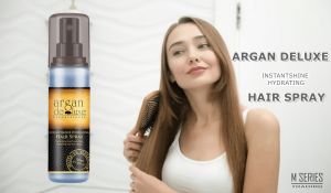 ARGAN DELUXE Instant Shine Hydrating Hair Spray 120ml  **************hair serum hair oil hair sprayhair treatmentsmooth hairdamage hairrepair hairminyak rambutargan oilsoft hairmoistureconditionershampoofizzyhair maskhair creamhair watsons